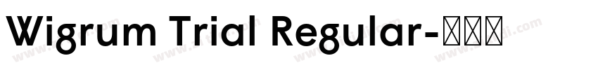 Wigrum Trial Regular字体转换